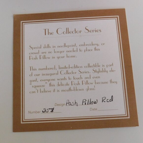 Lot of 3 Glass Pillow Ornaments by Ornaments to Remember Purple and Red NIB - Picture 6 of 13